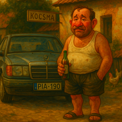 Meta címe: BOOZY#PIA190 – Boozy Uncle BabyBenz-szel a kocsma előtt Meta Leírás: A BOOZY#PIA190 egy limitált kiadású Solana NFT, amelyben Boozy Uncle a megbízható BabyBenz W201 Mercedes mellett áll egy vidéki kocsma előtt. Sörrel a kezében és kriptobántalmakkal teli hassal ez a műalkotás a mémkultúrát, a klasszikus autókat és a részeg bölcsességet egy felejthetetlen darabban ötvözi. Meta Keywords: Boozy NFT, BabyBenz, W201 Mercedes, részeg bácsi NFT, kripto mém művészet, PIA-190, magyar kocsma, Solana NFT, mém érme humor, BoozyUncle