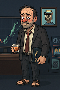 Exclusive Buzzy – 3 SOL unlocks the high society of hangovers. 3 million tokens, one wrinkled suit.