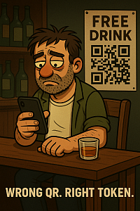 The birth of BOOZY: wrong QR code, right token. Drunk and accidental