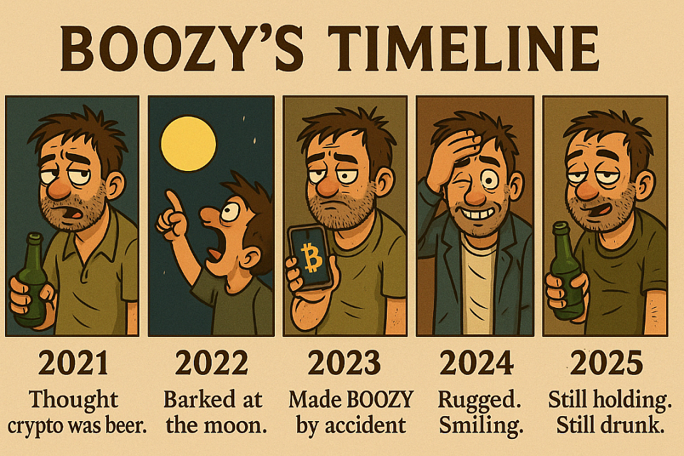 Boozy’s Timeline – 5 years, 5 drinks, zero regrets