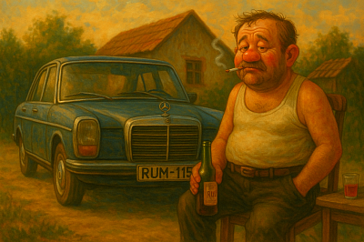 Meta Title: BOOZY#RUM115 – Boozy Uncle NFT with W115 Mercedes and Rum Bottle  Meta Description: BOOZY#RUM115 is a warm, humorous NFT featuring Boozy Uncle next to a W115 Mercedes with a RUM-115 plate. He’s got a bottle, a cigarette, and a hangover full of crypto dreams. This Solana NFT captures a perfect blend of rural charm, classic cars, and decentralized philosophy.  Meta Keywords: Boozy NFT, RUM-115, W115 Mercedes, drunk uncle, Solana NFT, crypto meme art, rural humor, decentralized retirement, BoozyUncle, rum and chain